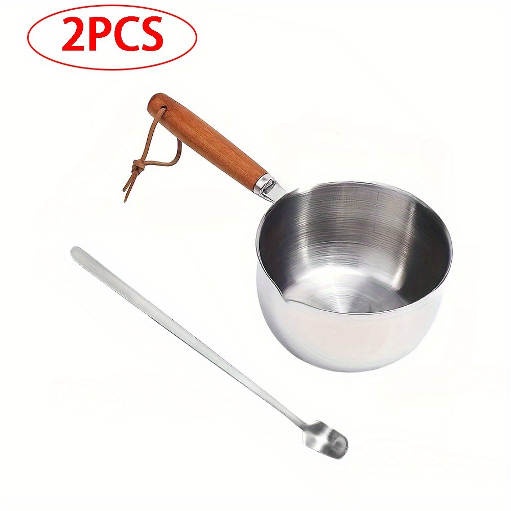 Candle Making Vessels - 2PCS/SET Wood Handle Wax Melting Pot