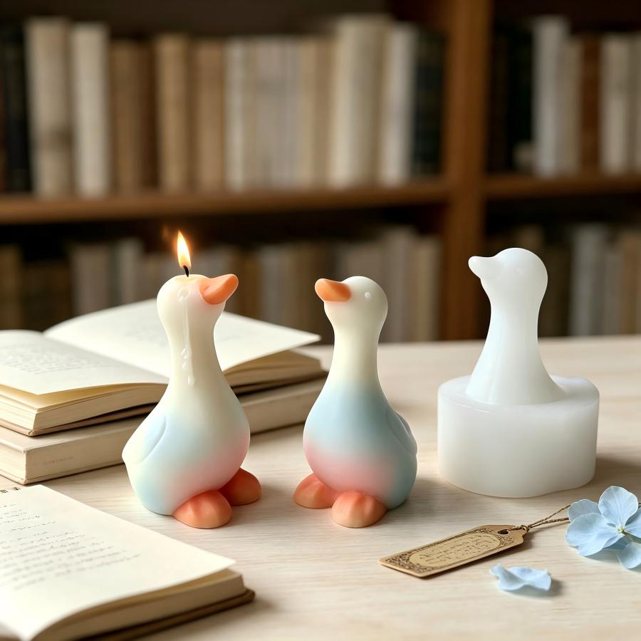 New 3D Duck Silicone Mold, DIY - Candle Making Jelly ulasan dan harga