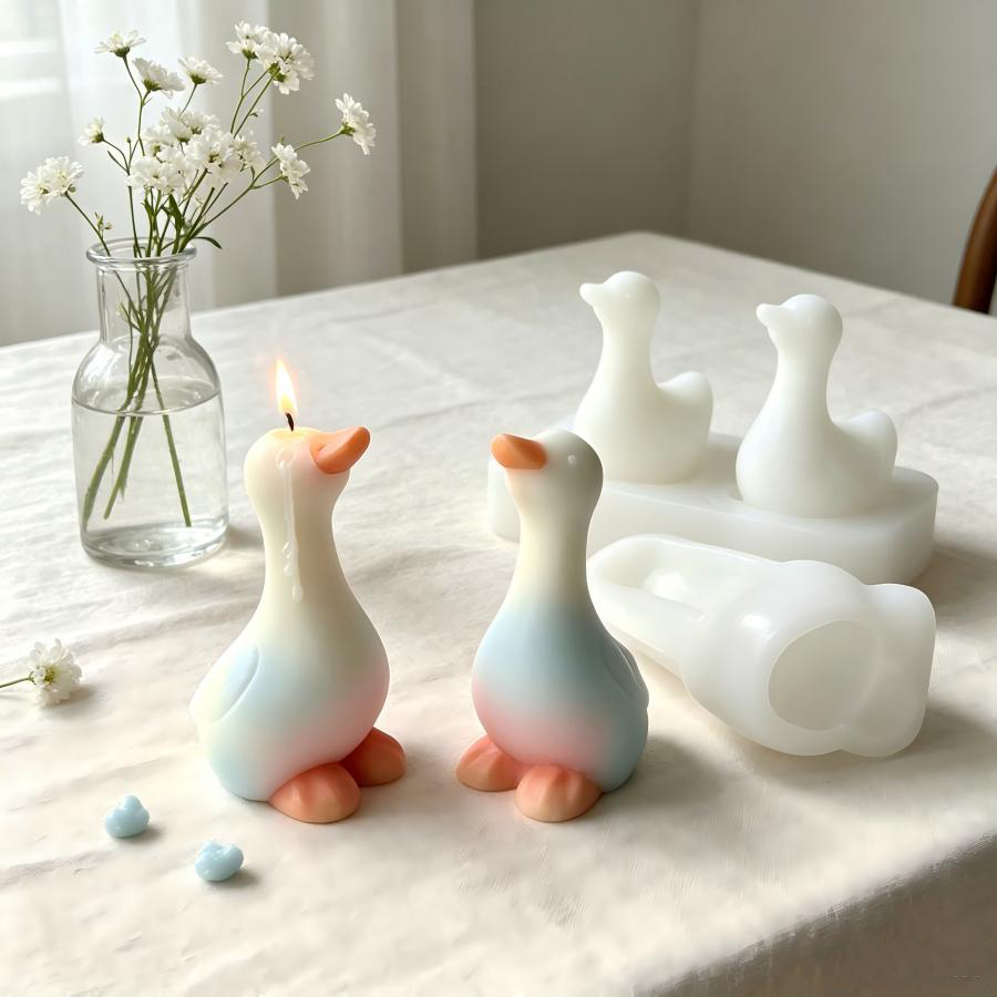 New 3D Duck Silicone Mold, DIY - Candle Making Jelly ulasan dan harga