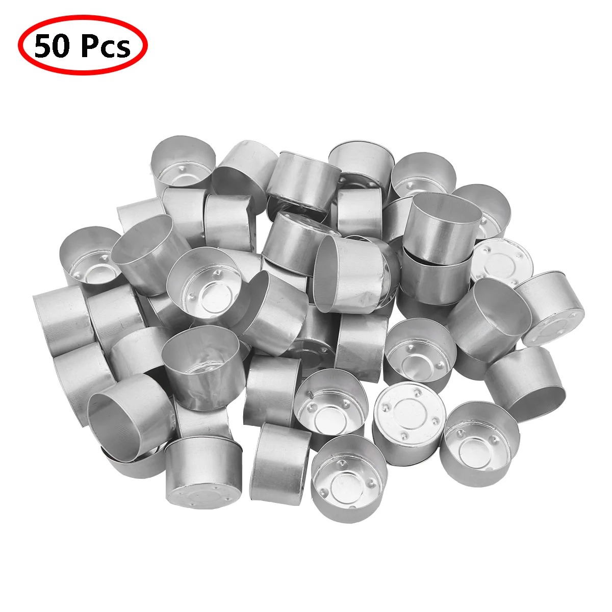 50-100Pcs Round Aluminum Tea L - Candle Making Vessels ulasan dan harga
