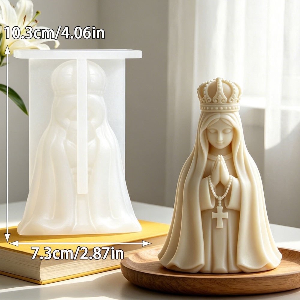 3D Crown Virgin Mary Silicone  - Candle Making Jelly ulasan dan harga