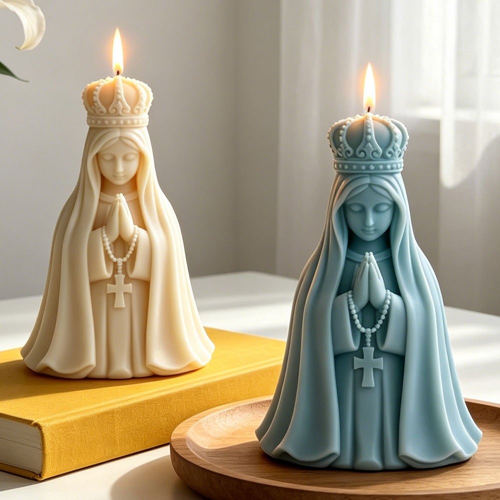 3D Crown Virgin Mary Silicone  - Candle Making Jelly ulasan dan harga
