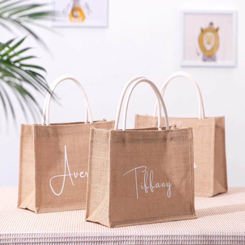 Custom Name Beach Bag Elegant  - Jute Bag Packaging ulasan dan harga