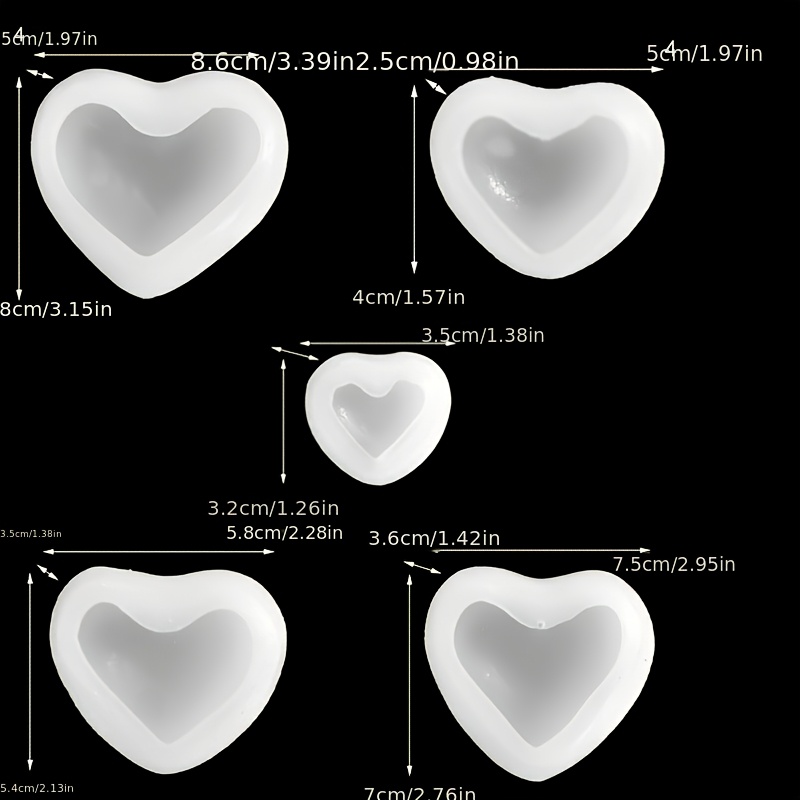 5pcs Heart-Shaped Gypsum Candl - Candle Mold Silicone ulasan dan harga