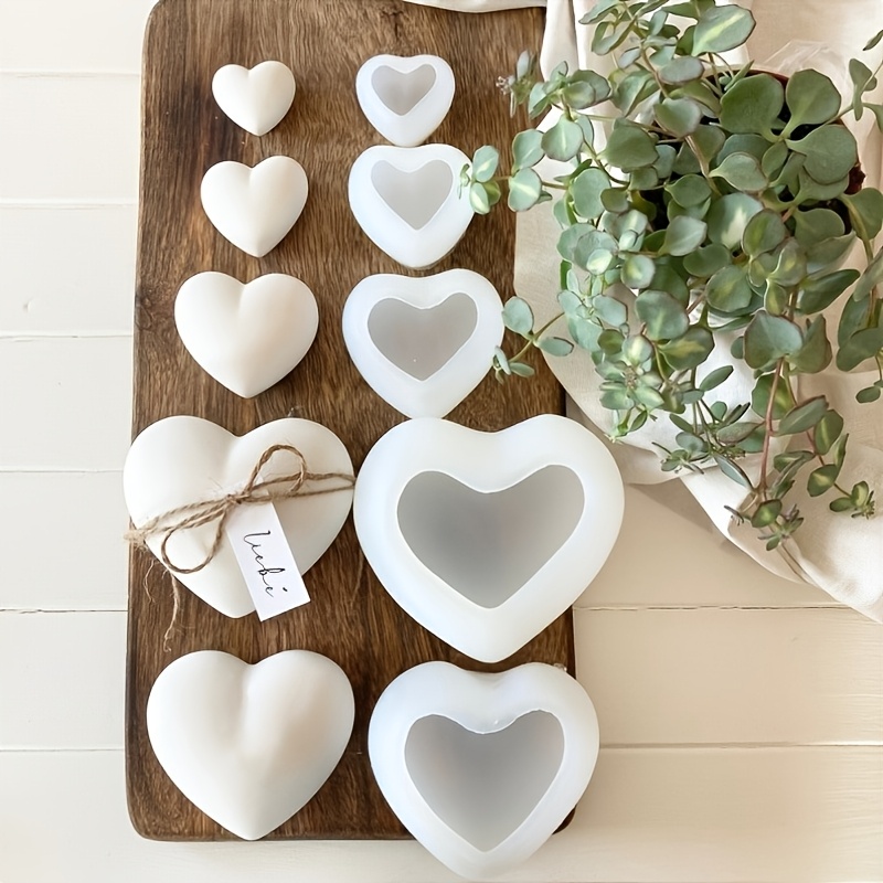 5pcs Heart-Shaped Gypsum Candl - Candle Mold Silicone ulasan dan harga