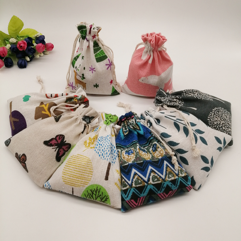 100pcs Pattern Style Jewelry S - Jute Bag Packaging ulasan dan harga