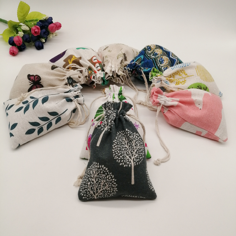 100pcs Pattern Style Jewelry S - Jute Bag Packaging ulasan dan harga