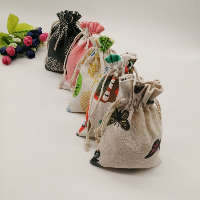 100pcs Pattern Style Jewelry S - Jute Bag Packaging ulasan dan harga