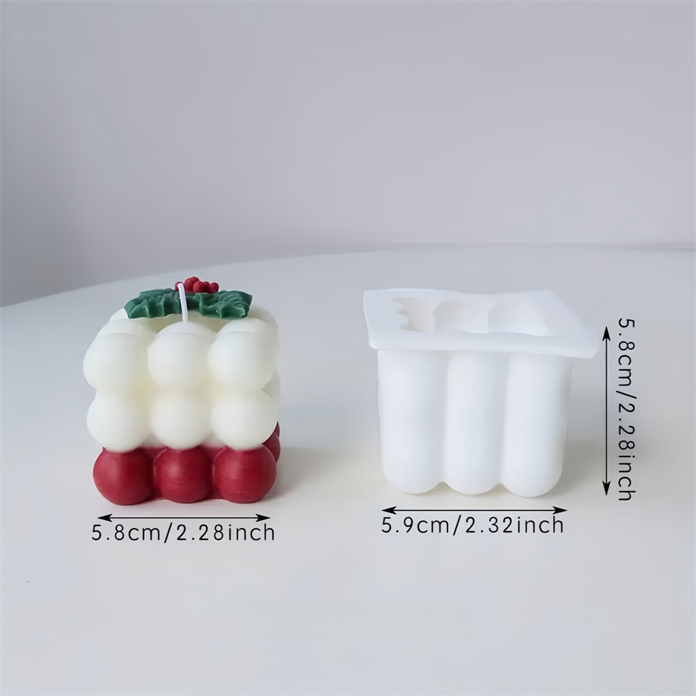 Christmas Holly Leaf Bubble Ca - Candle Making Jelly ulasan dan harga