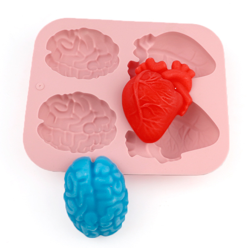 Human Brain And Heart Silicone - Candle Making Jelly ulasan dan harga