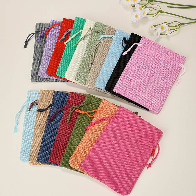 10/5Pcs Natural Jute Gift Bags - Jute Bag Packaging ulasan dan harga
