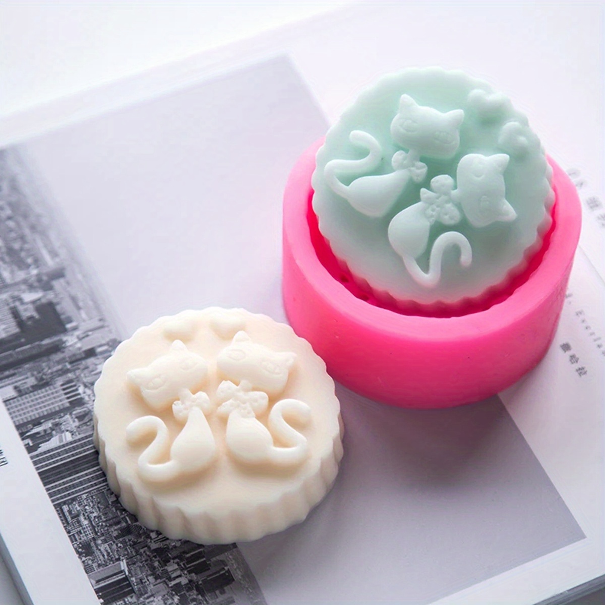 1-Piece Silicone Cat Soap Mold - Candle Making Jelly ulasan dan harga