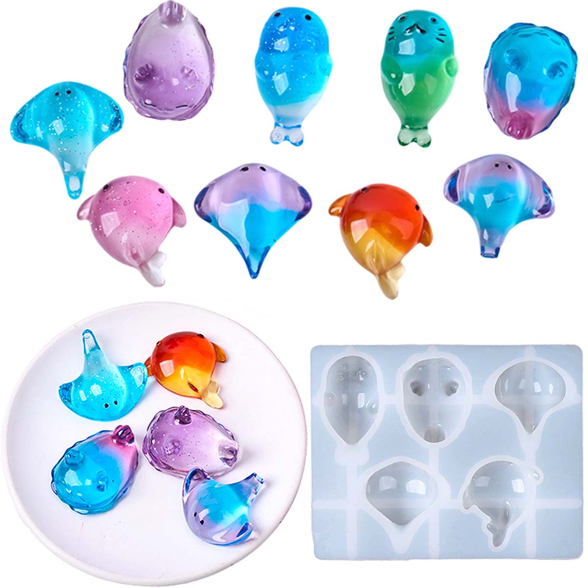 3D Healing Kawaii Manta Ray Wh - Candle Mold Silicone ulasan dan harga