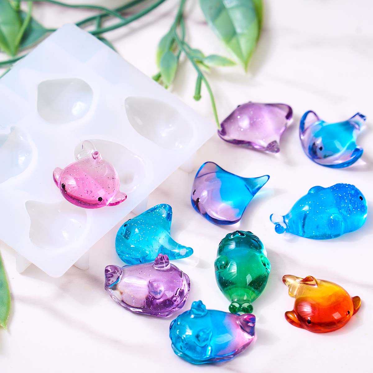 3D Healing Kawaii Manta Ray Wh - Candle Mold Silicone ulasan dan harga