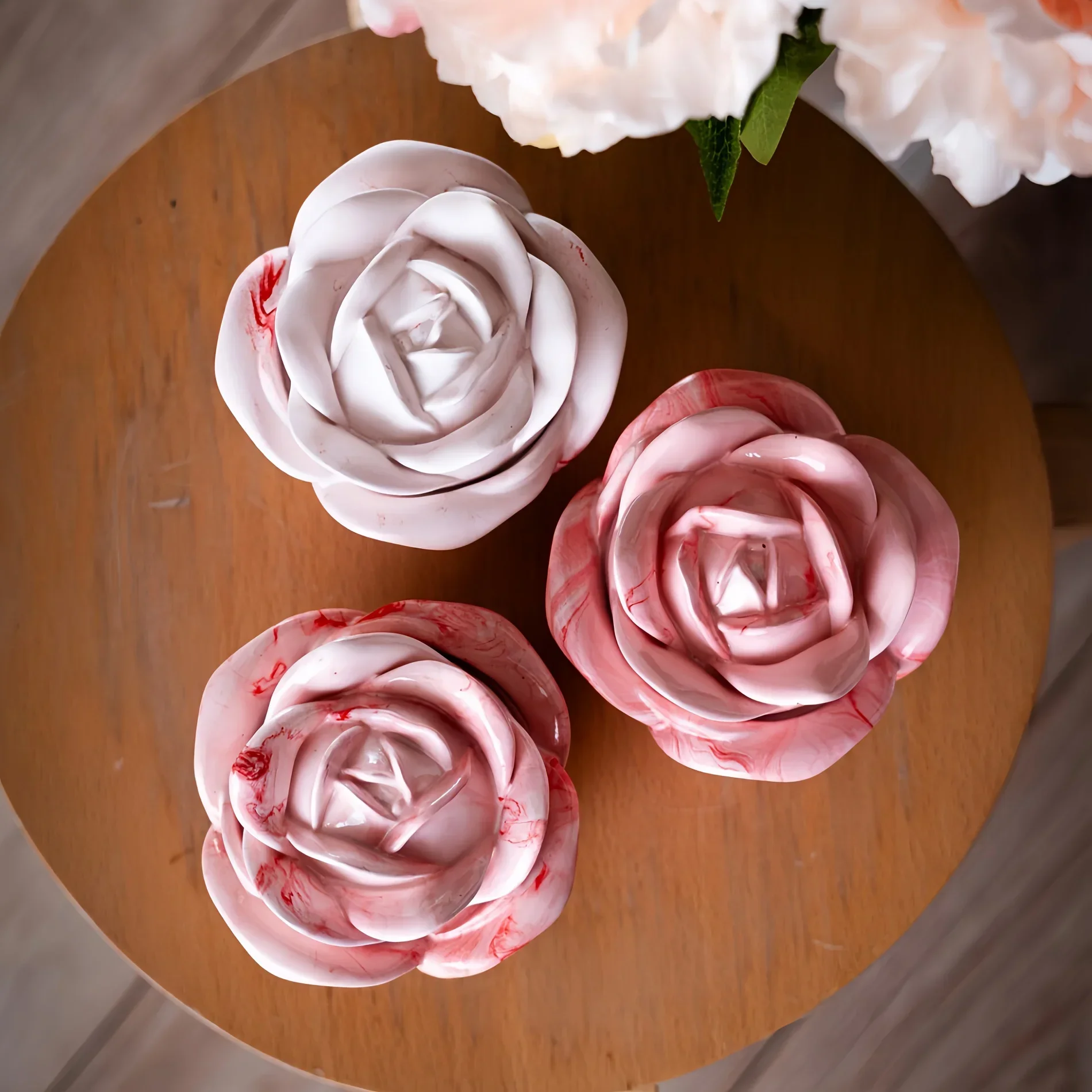2-Piece Set Rose Shaped Silico - Candle Mold Silicone ulasan dan harga
