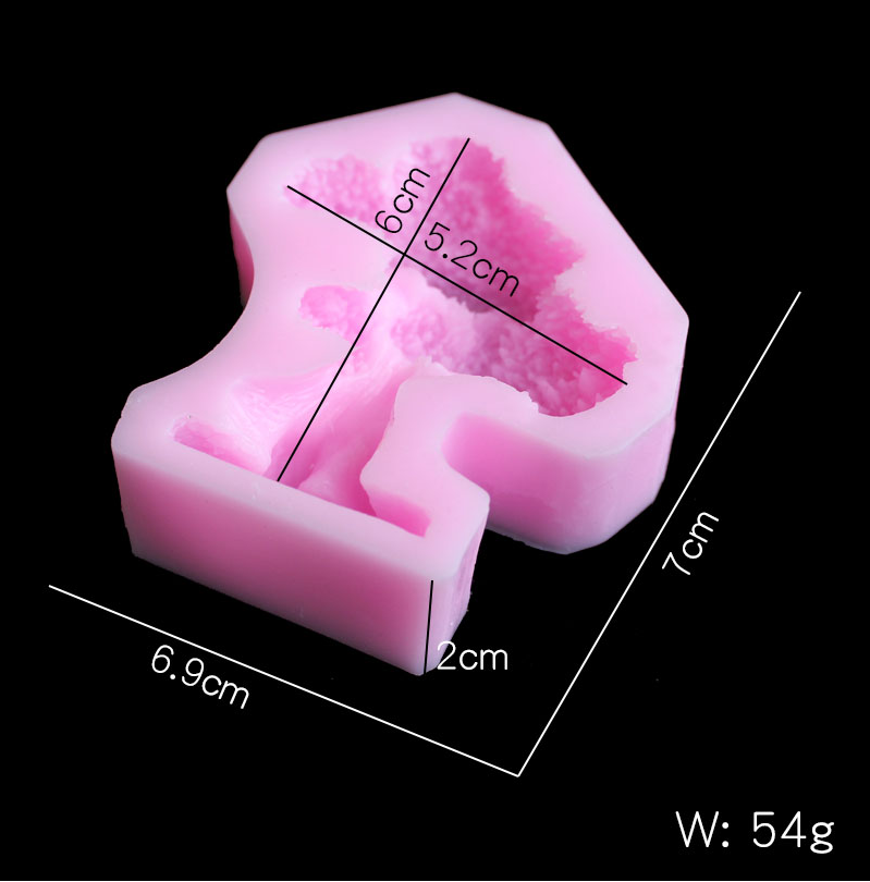 Pine tree silica gel mold DIY  - Candle Mold Silicone ulasan dan harga