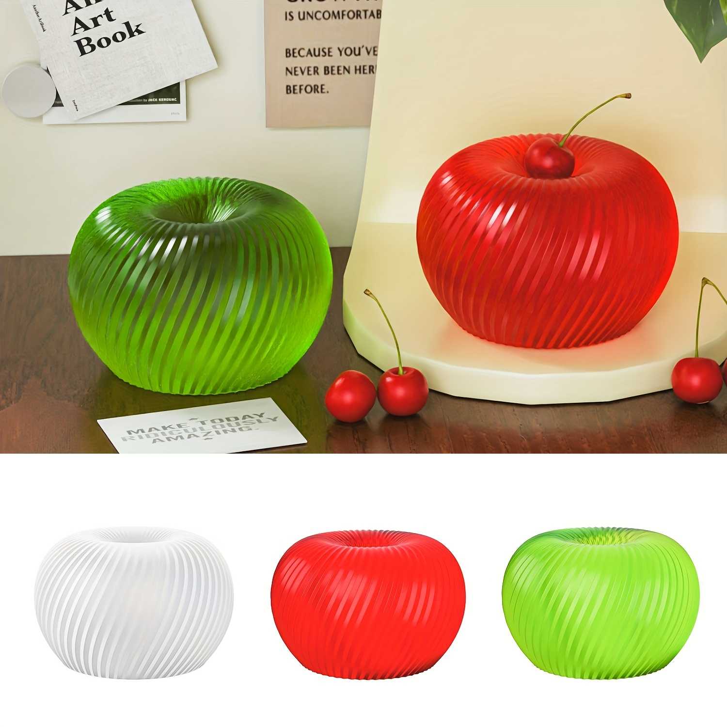 A trendy red apple silicone mo - Candle Mold Silicone ulasan dan harga