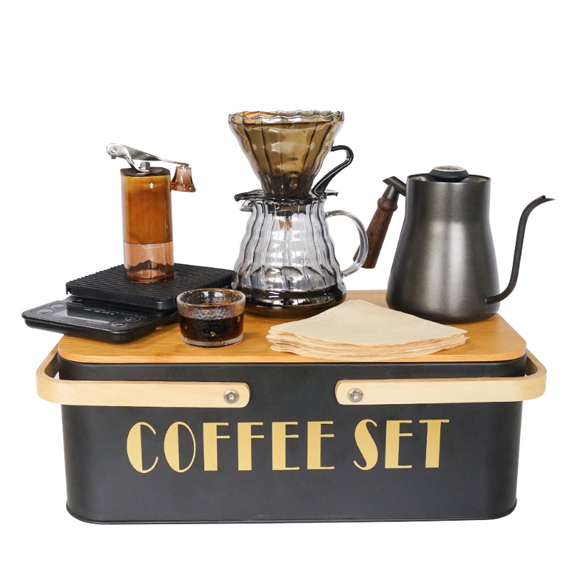 Portable coffee machine set wi - Pour Pot Aluminum ulasan dan harga