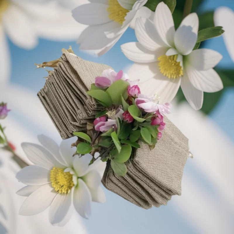 200pcs Silk Ribbon Cotton Draw - Jute Bag Packaging ulasan dan harga